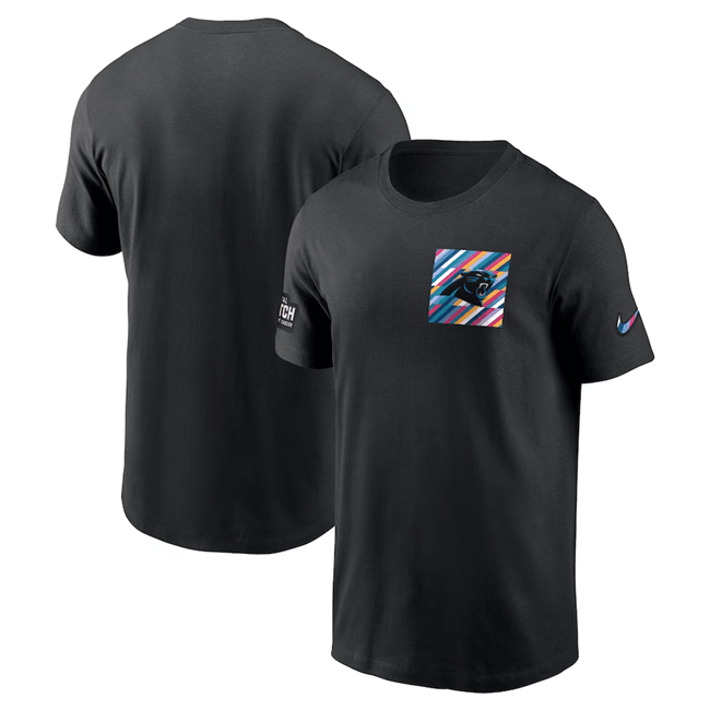 Men's Carolina Panthers Black 2023 Crucial Catch Sideline Tri-Blend T-Shirt
